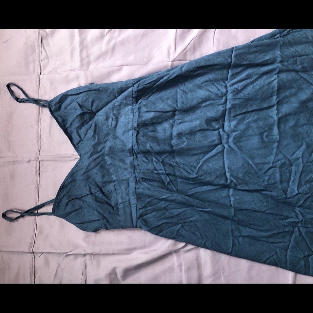 Blue spaghetti strapped picnic dress
